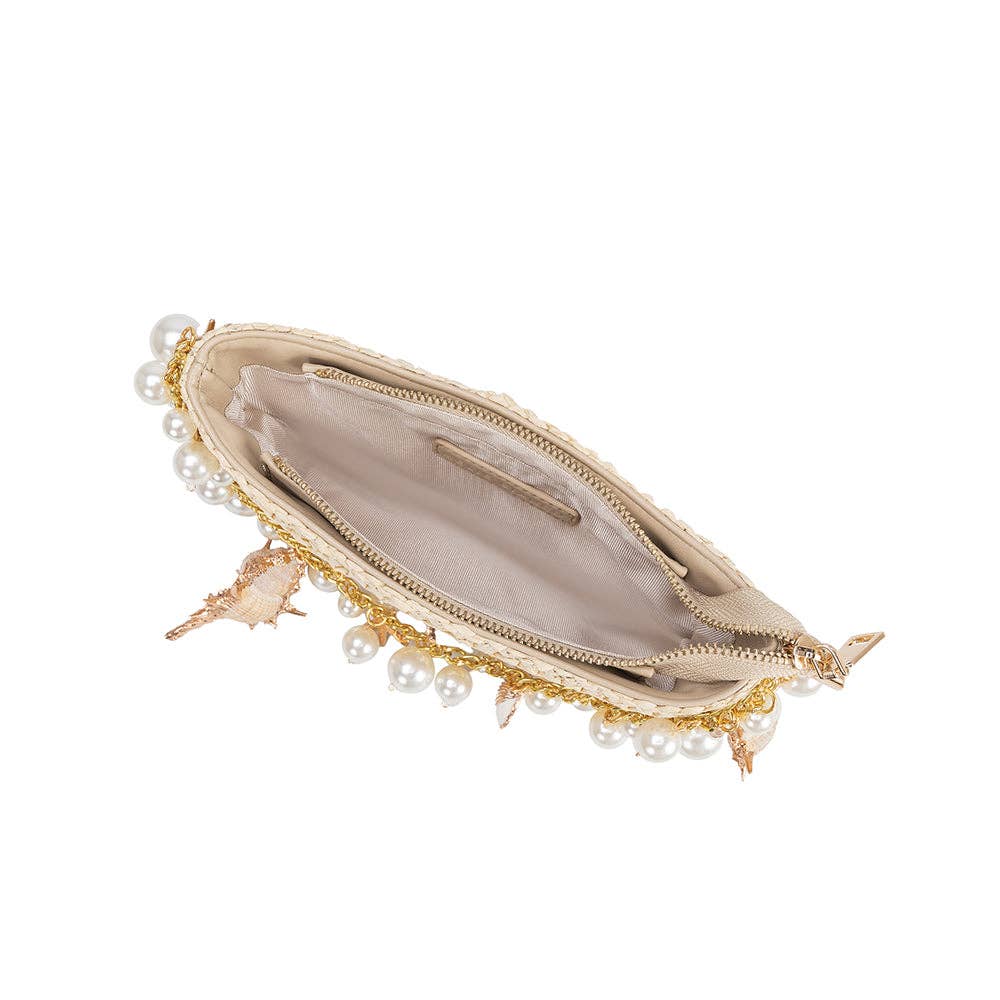 Melie Bianco - Isla Natural Small Shells Top Handle