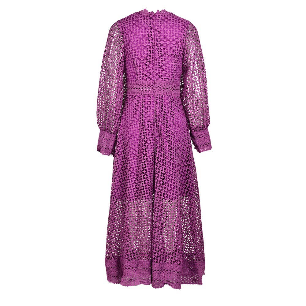 Purple French Lace Dress