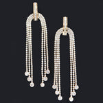Rhinestone Fringe Earring