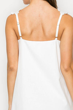 Lovely White Daisy Mini Dress