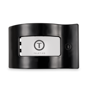 TELETIES - Flat Rectangle Hair Clip | Large | Jet Black