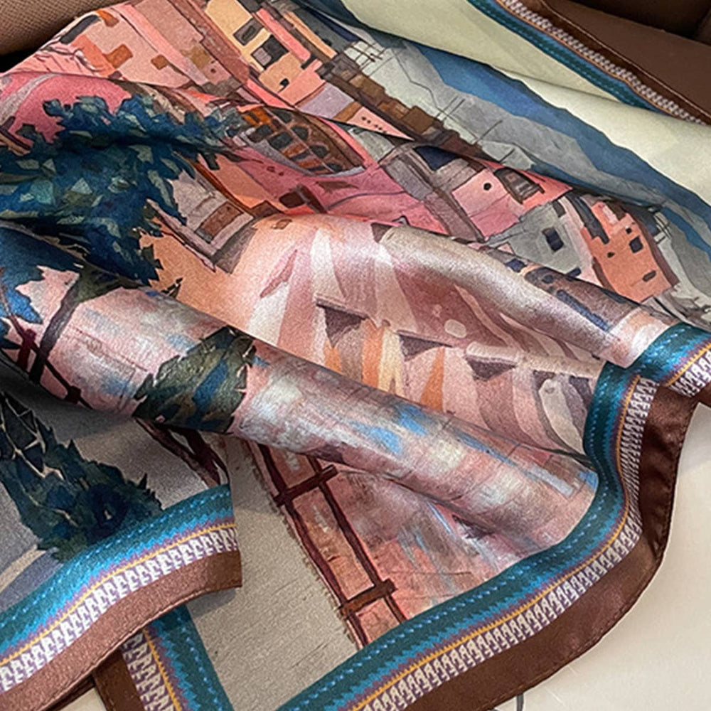Landscape Silk Square Scarf