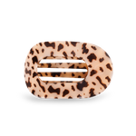 TELETIES - Round Flat Hair Clip | Med. | Blonde Tortoise