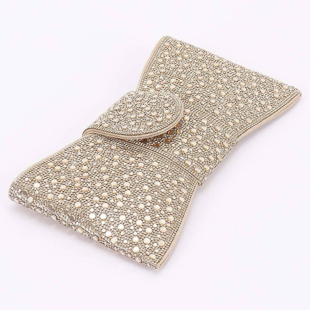 Rhinestone Party Clutch: Silver