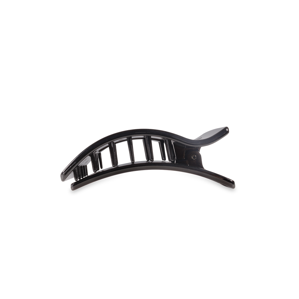 TELETIES - Flat Rectangle Hair Clip | Small | Jet Black