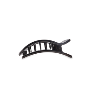 TELETIES - Flat Rectangle Hair Clip | Small | Jet Black