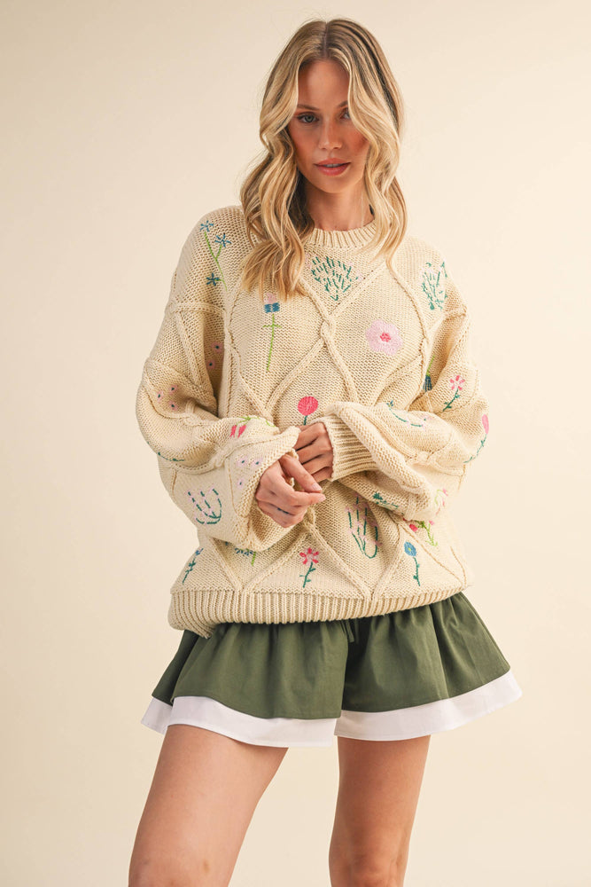 Wildflower Cream Sweater