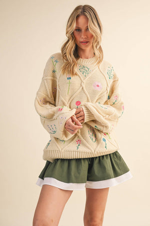 Wildflower Cream Sweater