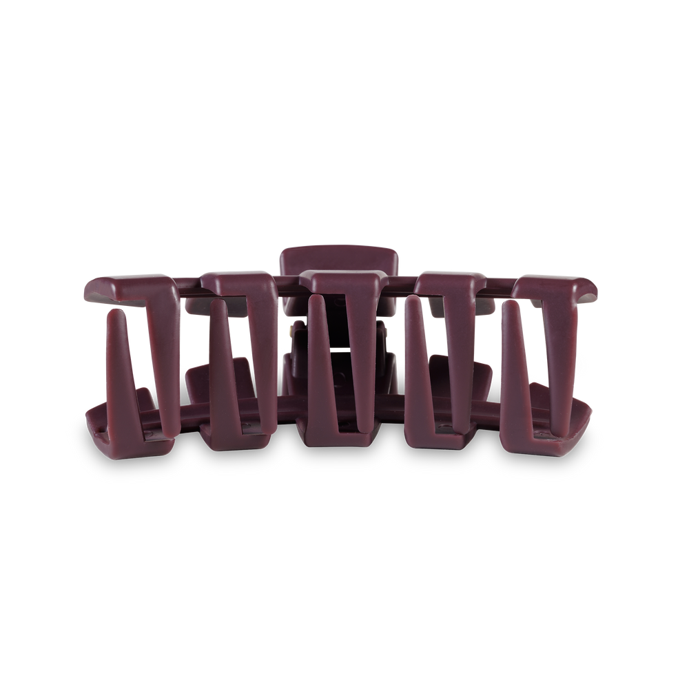 TELETIES - Classic Hair Clip | Med. | Burgundy Bliss