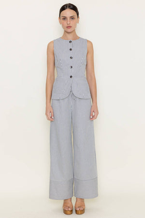 Striped Button Vest