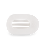 TELETIES - Round Flat Hair Clip | Small | Coconut White
