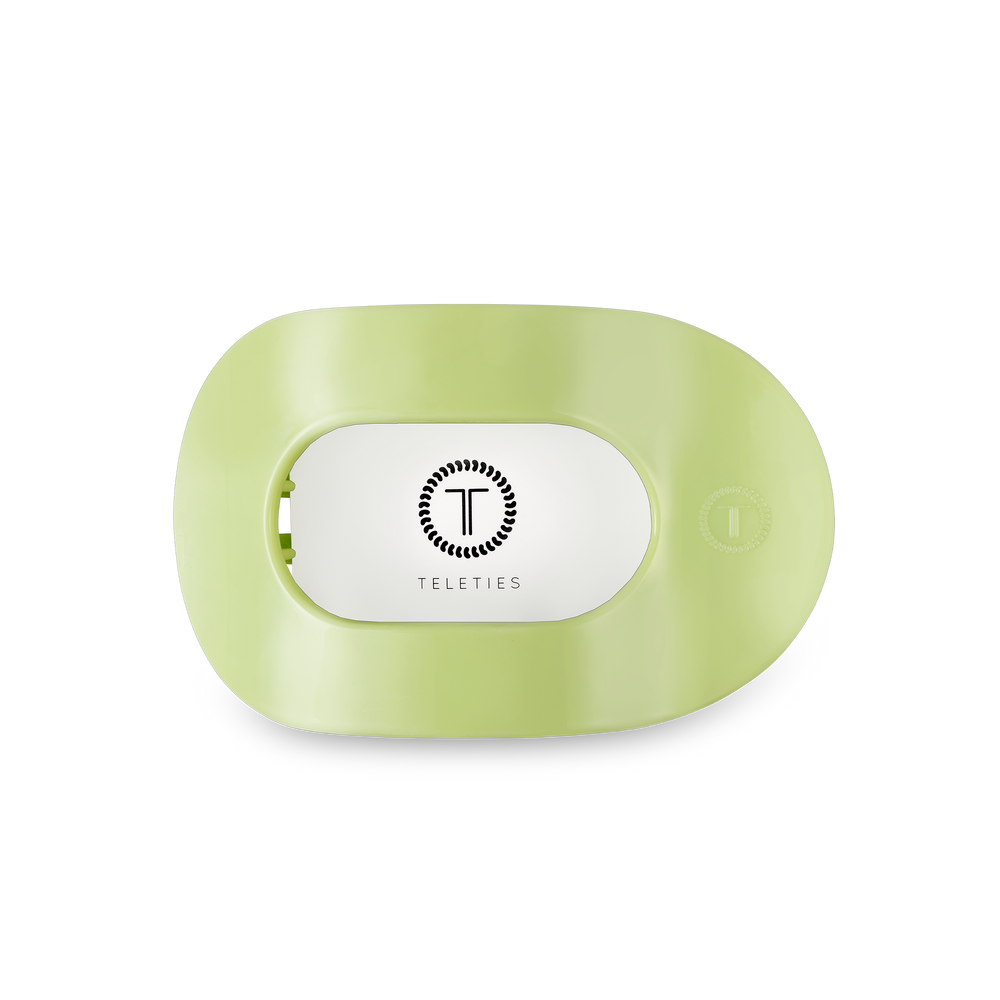 TELETIES - Round Flat Hair Clip | Med. | Aloe, There!