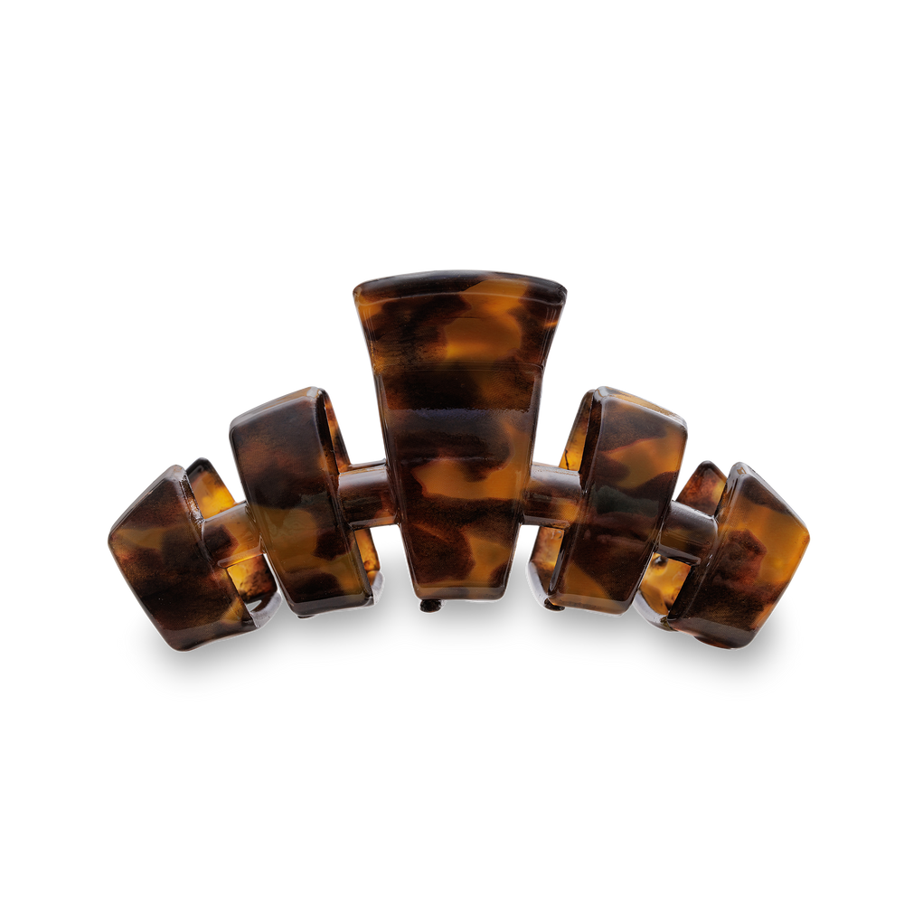 TELETIES - Classic Hair Clip | Med. | Tortoise