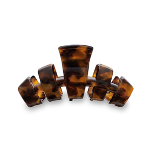 TELETIES - Classic Hair Clip | Med. | Tortoise