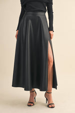 Vegan Black Maxi Skirt