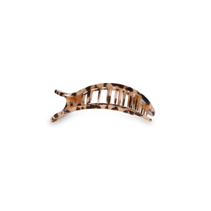 TELETIES - Round Flat Hair Clip | Small | Blonde Tortoise