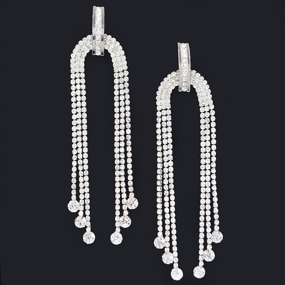 Rhinestone Fringe Earring