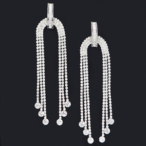 Rhinestone Fringe Earring