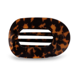 TELETIES - Round Flat Hair Clip | Large | Tortoise