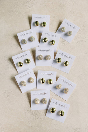 St Armands Designs of Sarasota - Pave Crystal Gumdrop Earrings