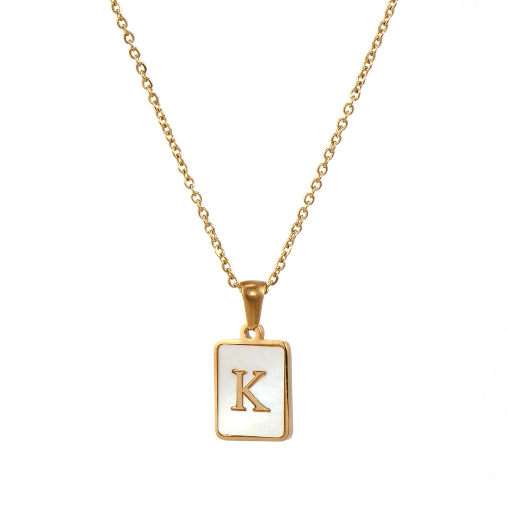 Square Initial Necklace