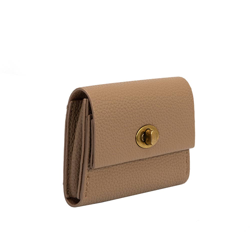 Melie Bianco - Rita Taupe Vegan Card Case Wallet