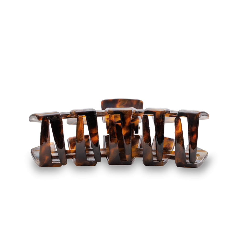 TELETIES - Classic Hair Clip | Large | Tortoise