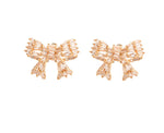 St Armands Designs of Sarasota - Gold Mini Sparkler Statement Stud Bow Earrings