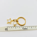 18K Gold-plated Stainless Steel Earrings Pearl Shell Pendant: Star