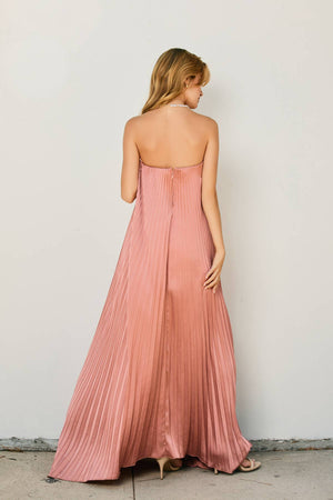 Moonglade Pleated Maxi Column Dress