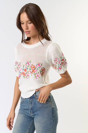 Floral Embroidered Sweater