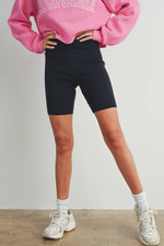 Sweater Ribbed With Waist Elastic Shorts