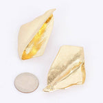 Gold Plated Abstract Metal Earring