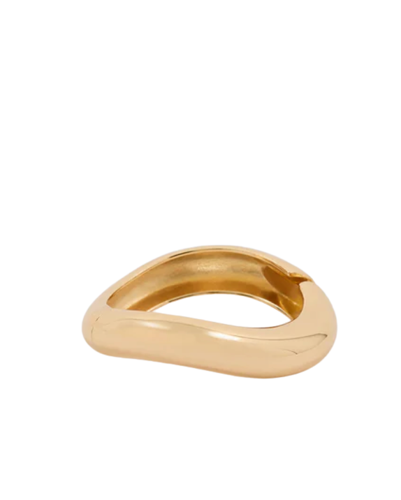 HoopLa - Editorial Hinge Bracelets 14K Gold PVD- Recycled : Yellow Gold / Wave