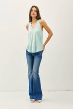 Soft V-Neck Tank: Seafoam