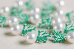 St Armands Designs of Sarasota - Pearl and Turquoise Coral Mini Statement Earrings