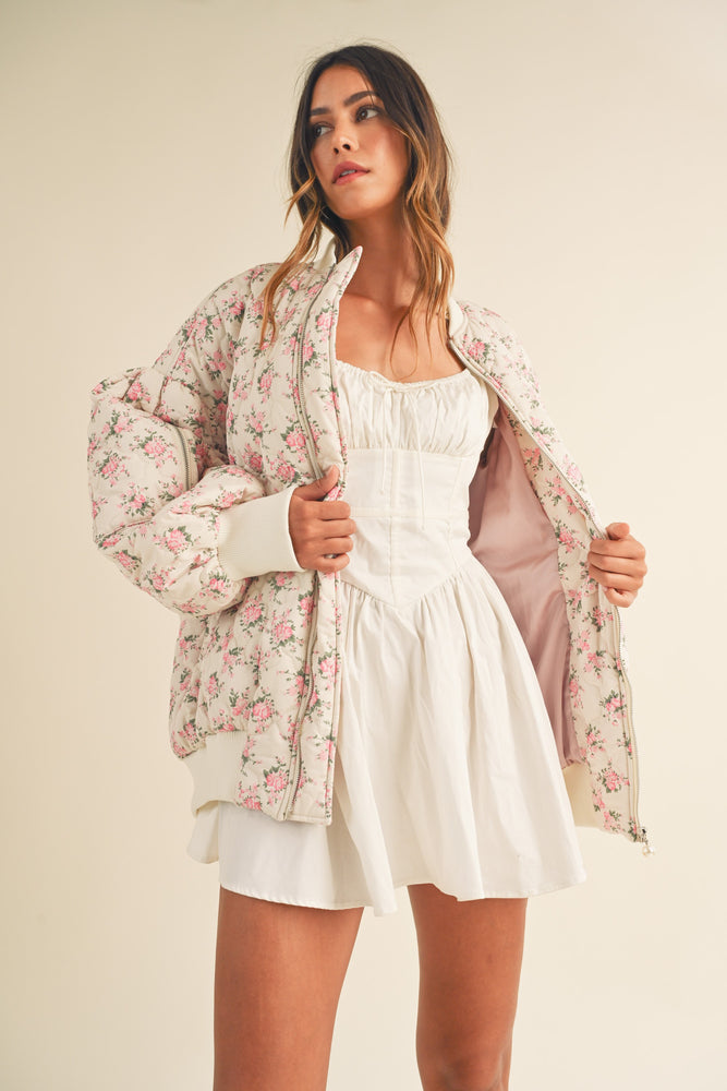 Floral Bomber Jacket