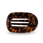 TELETIES - Round Flat Hair Clip | Med. | Tortoise