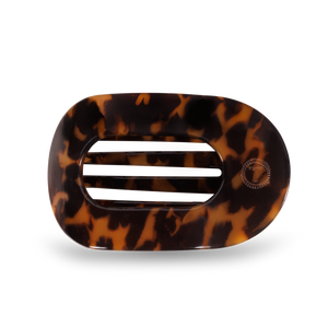 TELETIES - Round Flat Hair Clip | Med. | Tortoise