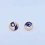 Sun Moon Stars Asymmetric Enamel Ear Studs