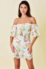 Garden Floral Eyelet Dress