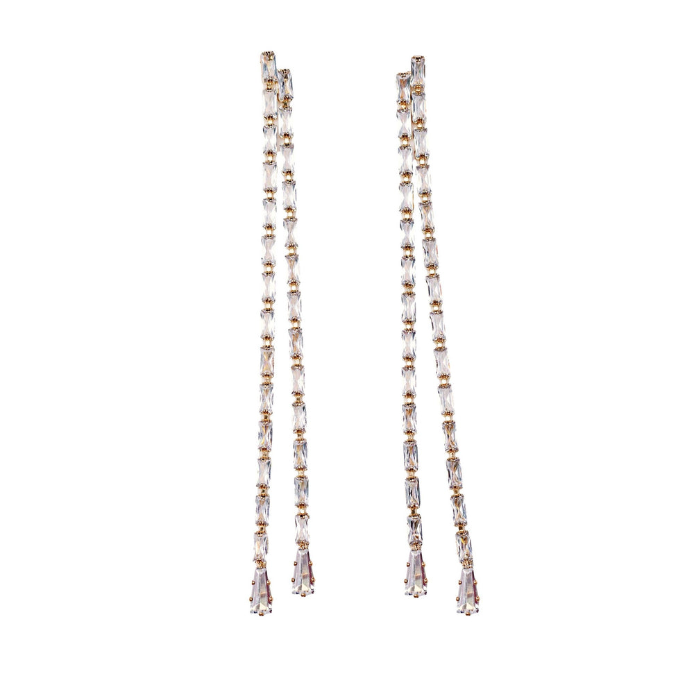 St Armands Designs of Sarasota - Swingy Diamond Tennis Duster Earrings