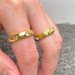 Inlaid Zircon Gold Ring