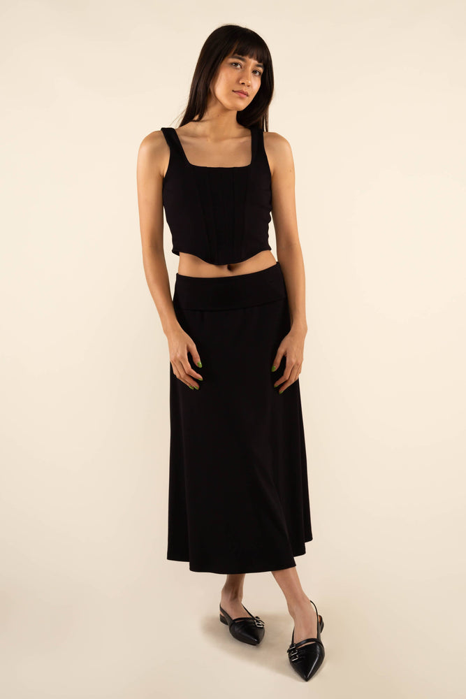 Corset Tank Top: Black