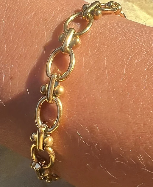 HoopLa - Rio Eternal Rope and Link Steel Bracelet 14K gold Waterproof