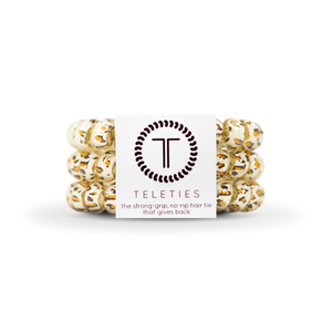 TELETIES - Spiral Hair Coils | Large | Leopard Hair Ties