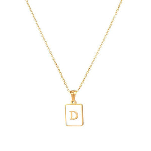 Square Initial Necklace