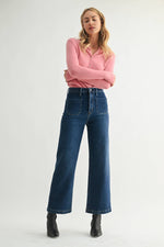 JBD Dark Patch Pocket Wide Leg
