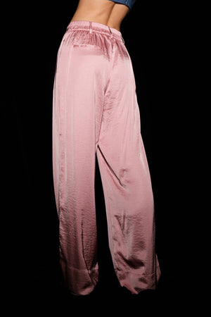 Pink Satin Trouser