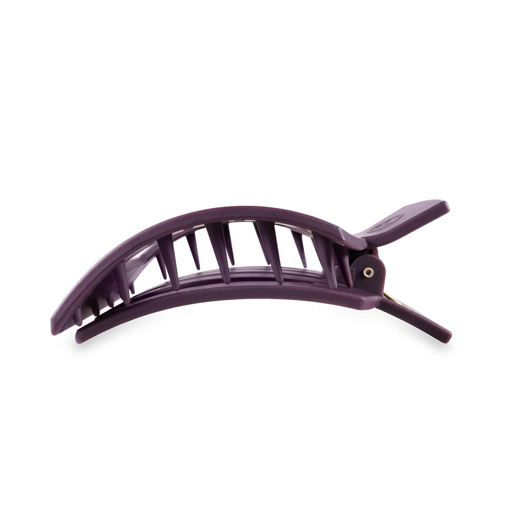 TELETIES - Square Flat Hair Clip | Large|  Burgundy Bliss